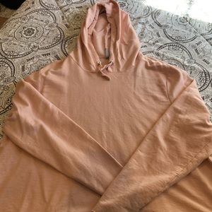 Pink Cropped Hoodie